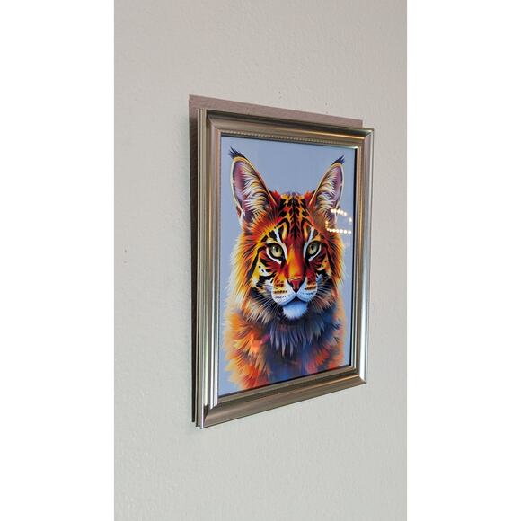 Cat - Kitty Wall Art Home Decor Work Office Framed Brand New - Picture 8 of 9